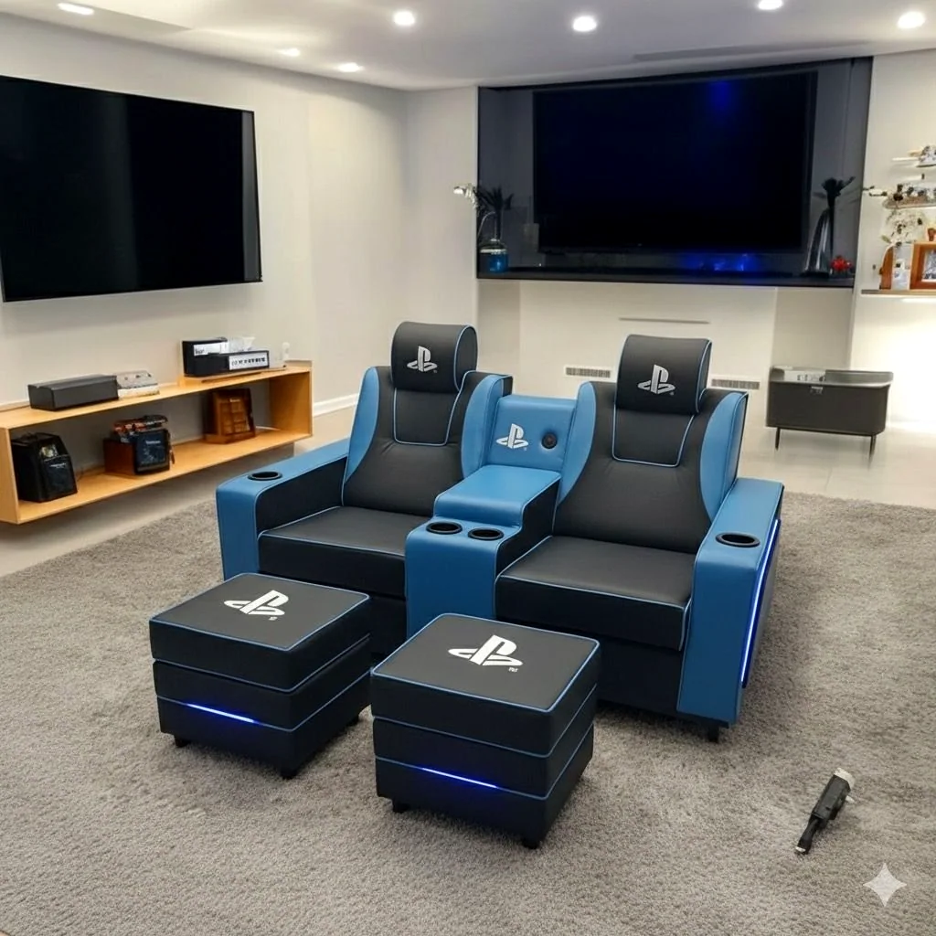 İkili VIP PlayStation Koltuğu — oyun odası kurulumu