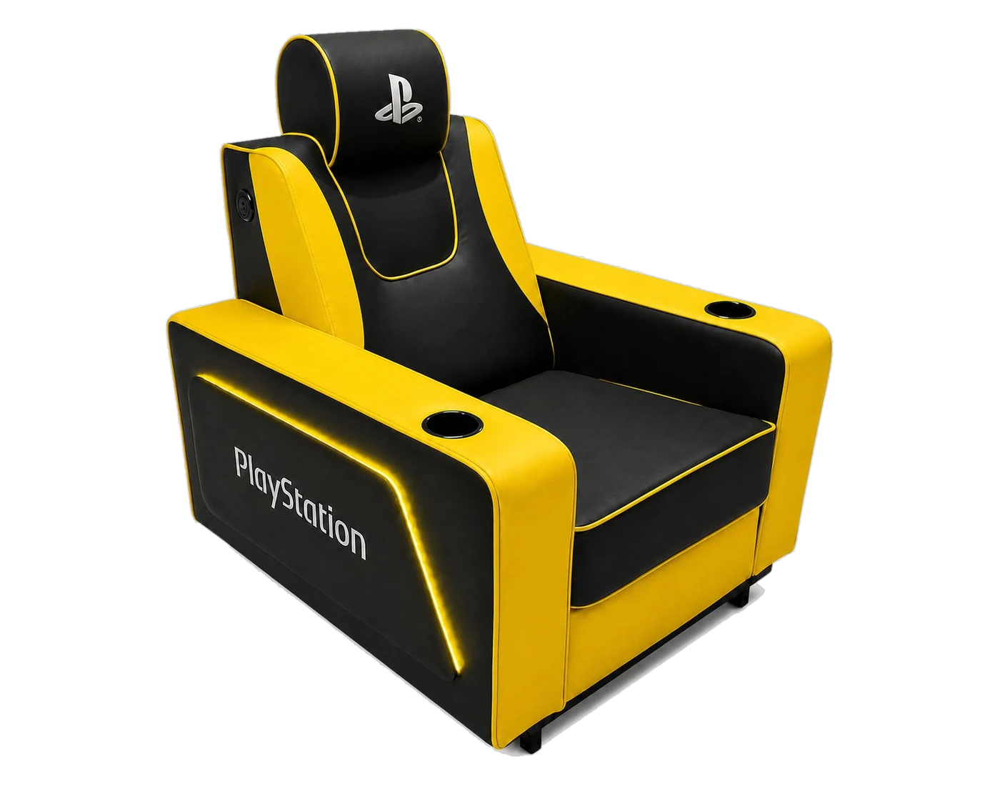 Tekli VIP PlayStation Koltuğu — Sarı renk, RGB LED aydınlatmalı VIP oyuncu koltuğu